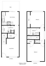 2-Bedrooms, 1.5-Bathrooms w/Patio 03 floor plan